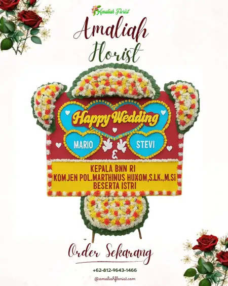 Papan Bunga Pernikahan Bogorame